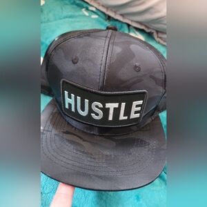 Hustle Black Camo Snapback Cap